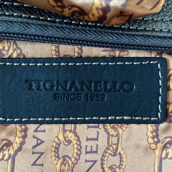 NWT Tignanello Leather Crossbody Pewter Shoulder Bag - Picture 9 of 16